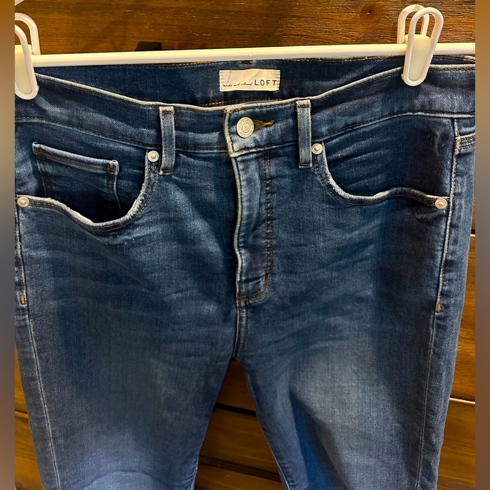 LOFT Women's Dark Blue Skinny Jeans